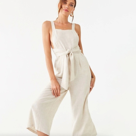 linen culotte jumpsuit